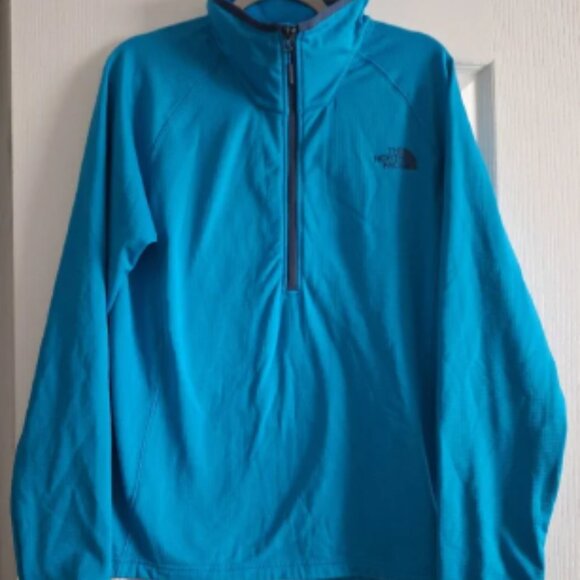 The North Face 1/4 Zip Fleece Pullover Long Sleeve Top Blue - Picture 1 of 5